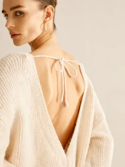 COMMENSE Lace Up Backless Oversize Sweater* Sweater Tops|Sweaters & Cardigans