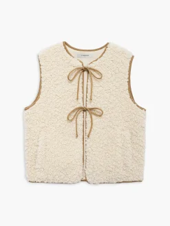 COMMENSE Lace Up Fleece Vest* Outerwear|Vests