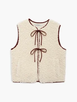 COMMENSE Lace Up Fleece Vest* Outerwear|Vests