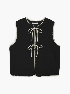 COMMENSE Lace Up Fleece Vest* Outerwear|Vests