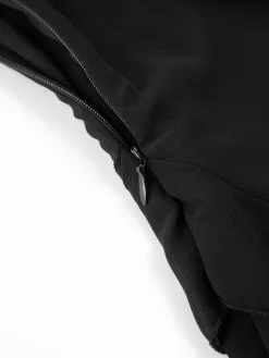 COMMENSE Ladder Ruffle Zippe Long Dress* Cocktail & Party Dresses|Summer Dresses