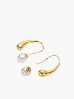 COMMENSE Lantern Shape Pearl Earrings* Earrings|Accessories