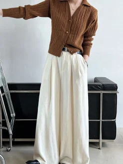 COMMENSE Lapel Button Short Cardigan* Cardigans|Sweaters & Cardigans