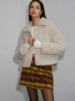COMMENSE Lapel Fleece Short Jacket* Outerwear|Jackets
