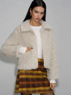 COMMENSE Lapel Fleece Short Jacket* Outerwear|Jackets