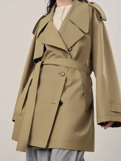 COMMENSE Lapel Loose Belted Trench Coat* Outerwear|Coats