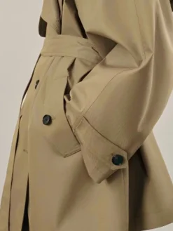 COMMENSE Lapel Loose Belted Trench Coat* Outerwear|Coats