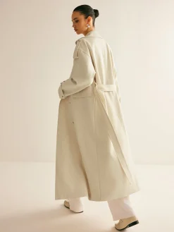 COMMENSE Lapel Pockets Belted Trench Coat* Outerwear|Coats