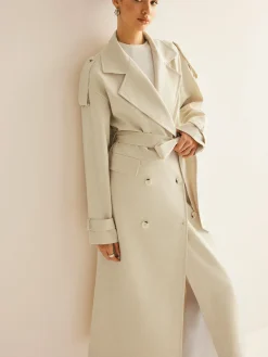 COMMENSE Lapel Pockets Belted Trench Coat* Outerwear|Coats