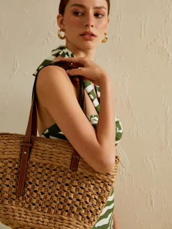 COMMENSE Large Capacity Beach Tote Basket Bag* Bags|Accessories