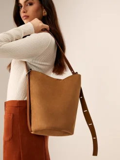 COMMENSE Large Capacity Buckle Bucket Bag* Bags|Accessories