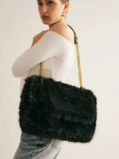 COMMENSE Large Capacity Fuzzy Flap Bag* Bags|Accessories