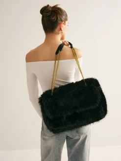 COMMENSE Large Capacity Fuzzy Flap Bag* Bags|Accessories