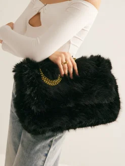 COMMENSE Large Capacity Fuzzy Flap Bag* Bags|Accessories