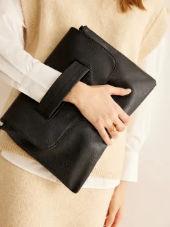 COMMENSE Large Capacity Soft Flap Clutch Bag* Bags|Accessories