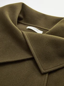 COMMENSE Large Collar Belted Tweed Coat* Outerwear|Tops