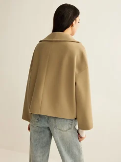COMMENSE Large Collar Tweed Coat* Outerwear|Coats
