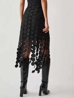 COMMENSE Laser Cut Multi Circle Double Layered Skirt* Skirts|Bottoms