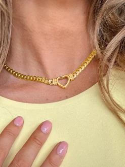 COMMENSE Layered Heart Chain Necklace* Necklaces|Accessories