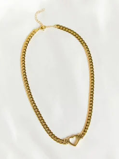 COMMENSE Layered Heart Chain Necklace* Necklaces|Accessories