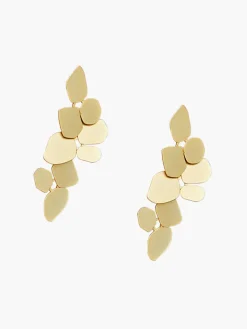 COMMENSE Leaves Panel Stud Drop Earrings* Earrings|Accessories