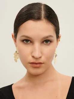 COMMENSE Leaves Panel Stud Drop Earrings* Earrings|Accessories