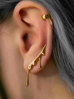 COMMENSE Left en Lava Drop Ear Cuff* Earrings|Accessories