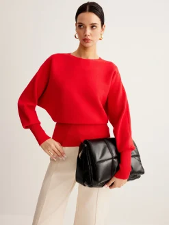 COMMENSE Leg-Of Mutton Cinched Sweater* Sweater Tops|Sweaters & Cardigans