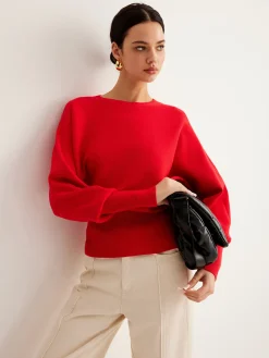 COMMENSE Leg-Of Mutton Cinched Sweater* Sweater Tops|Sweaters & Cardigans