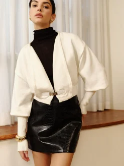 COMMENSE Leg-Of Mutton Sleeve Petite Knit Outerwear* Sweater Tops|Outerwear