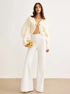 COMMENSE Leg-Of-Mutton Sleeve Metal Cardigan* Cardigans|Sweaters & Cardigans