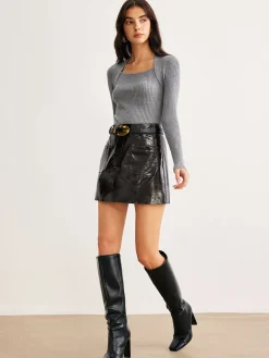 COMMENSE Leisure 2 in 1 Slim Knit Top* Sweater Tops|Sweaters & Cardigans