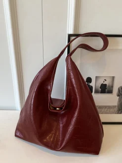 COMMENSE Leisure Button Clasp Hobo Bag* Bags|Accessories