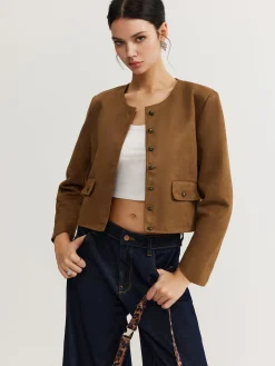 COMMENSE Leisure Button Suede Trench Coat* Outerwear|Coats