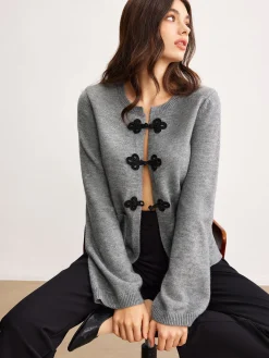 COMMENSE Leisure Chinese Knot Button Cardigan* Cardigans|Sweaters & Cardigans