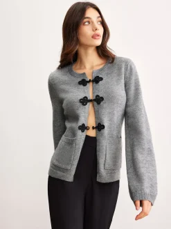 COMMENSE Leisure Chinese Knot Button Cardigan* Cardigans|Sweaters & Cardigans