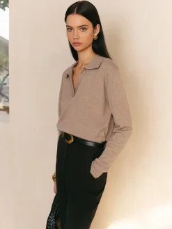 COMMENSE Leisure Collared Pullover Sweater* Sweater Tops|Sweaters & Cardigans
