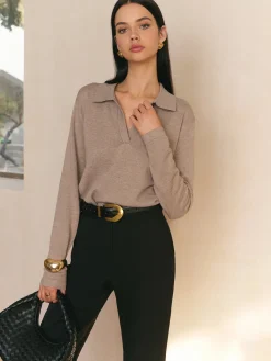 COMMENSE Leisure Collared Pullover Sweater* Sweater Tops|Sweaters & Cardigans