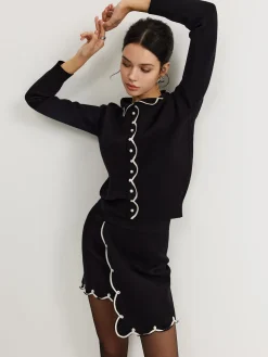 COMMENSE Leisure Contrast Trim Sweater Co-ords* Sweater Tops|Sweaters & Cardigans