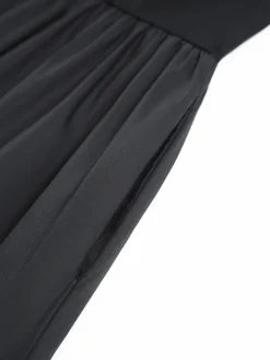 COMMENSE Leisure Crew Neck Long Dress* White Dresses|Black Dresses