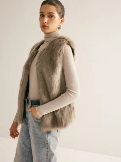 COMMENSE Leisure Faux Fur Vest* Outerwear|Vests