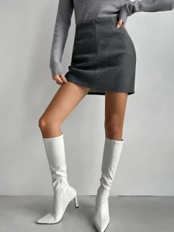 COMMENSE Leisure Piping A-Line Skirt* Skirts