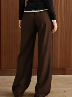 COMMENSE Leisure Piping Straight Pants* Wide Leg|Pants