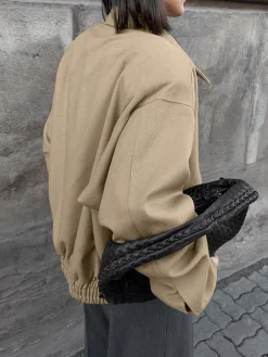COMMENSE Leisure Plain Zip Polo Jacket* Outerwear|Jackets