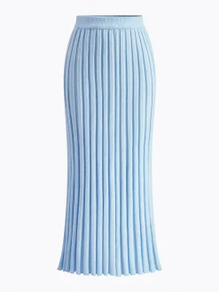 COMMENSE Leisure Pleated Knit Skirt* Skirts|Knitwear
