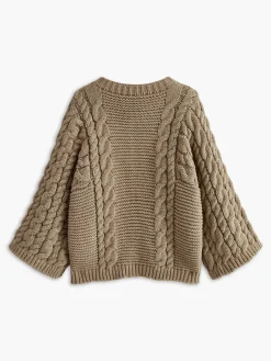 COMMENSE Leisure Round Neck Cable Knit Sweater* Sweater Tops|Sweaters & Cardigans