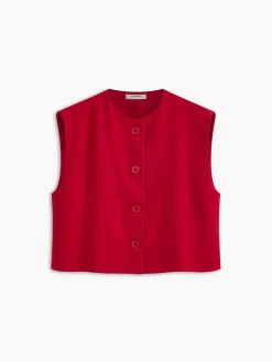 COMMENSE Leisure Sleeveless Button Vest* Outerwear|Vests