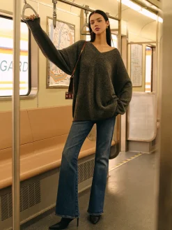 COMMENSE Leisure Wool-Blend Loose Sweater* Sweater Tops|Sweaters & Cardigans