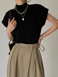COMMENSE Leisurely Solid Pullover Sweater Vest* Sweater Vests|Sweaters & Cardigans