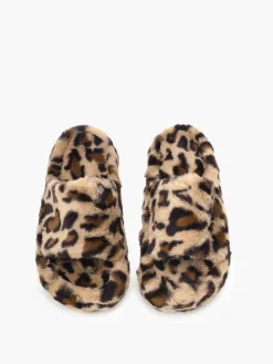 COMMENSE Leopard Fuzzy Platform Slippers* Shoes|Accessories